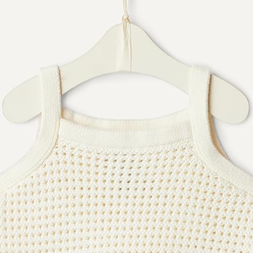 Amazon Essentials x Sofia Grainge Baby Girls' Mommy & Me Cotton Crochet Sweaters & Tank Sets, Ivory, 6-9 Months - image 5