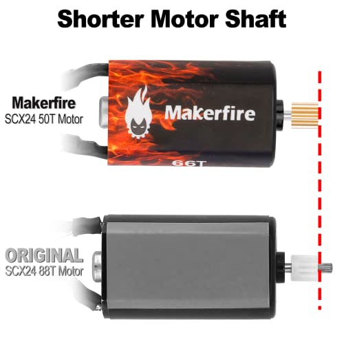 Rc Motor 050 66T Brushed Motor With Mount And Big Metal Gear For Scx24 Gladiator Bronco C10 Jlu Deadbolt B17 Axial 1/24 Crawler Upgrade Parts (66T, 1) #TOP4