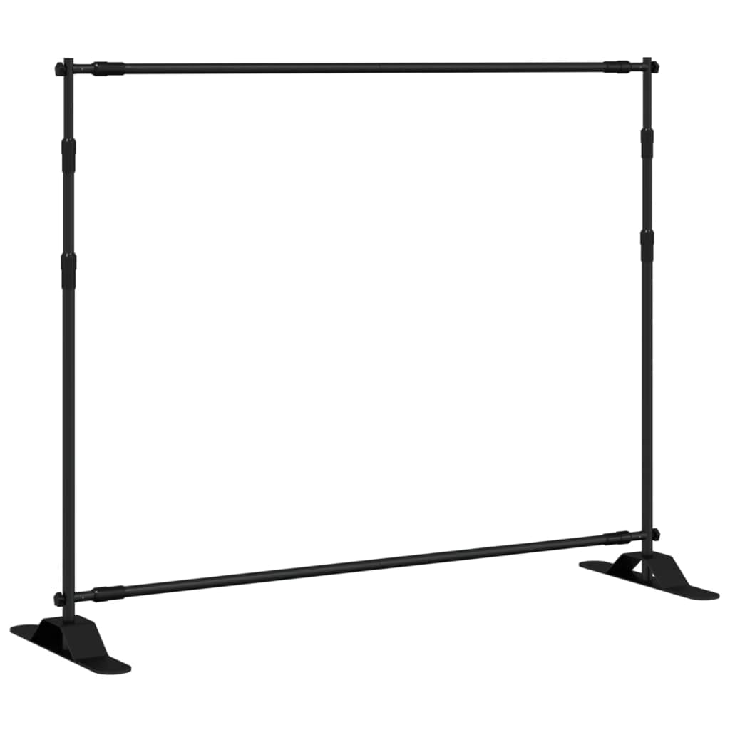 vidaXL Adjustable Backdrop Stands - Black Steel Background Support Stand, Ideal for Events and Photo Displays