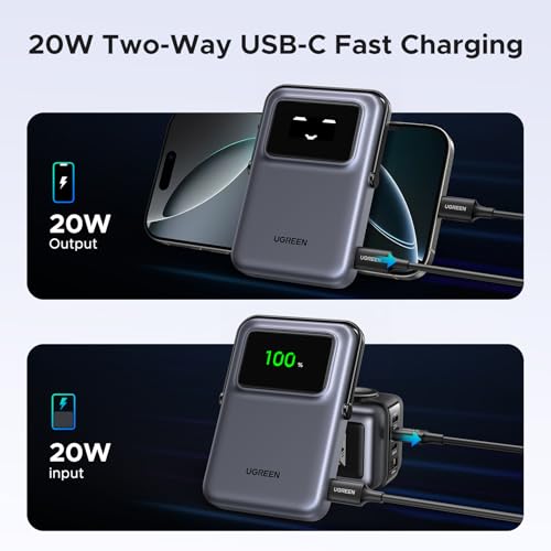 UGREEN Nexode Power Bank 20000mAh 130W Cargador Portátil miniatura 7