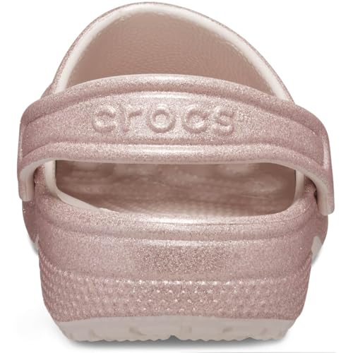 Image of Crocs Kids Classic Glitter Clogs, Quartz Glitter, 4 Toddler