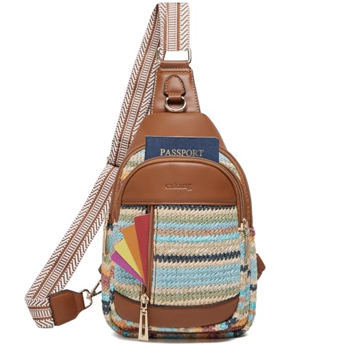 Image of cakang Womens Sling Bag Crossbody Bags for Women Vegan Leather Sling Backpack Daypack Fanny Pack Crossbody Purse Travel