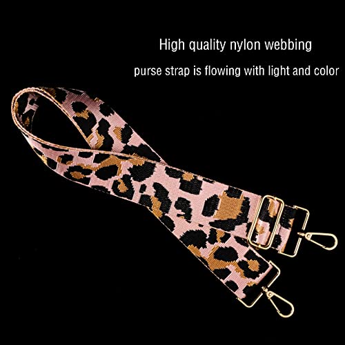 chushui Leopard Purse Strap,2" Wide Crossbody Replacement Strap,Guitar Style Shoulder Strap for Bag,Handbag3