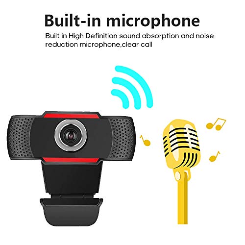 DECDEAL 720 P Placa de Vídeo Webcam Alta Definição Completa Web Cam Vermelhoução de Ruído Microfone