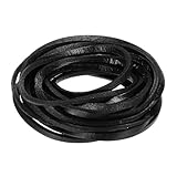 QUARKZMAN 3 Meter Lederband Flach 3mm Lederschnur, Lederschnüre Echt Lederriemen für Armbänder Schnur Schnürsenkel DIY Bastelarbeiten Schwarz