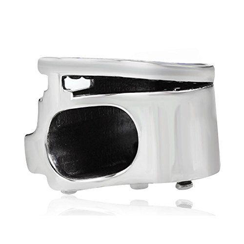 Music Piano Charms 925 Sterling Silver Birthstone Crystal Charm for Pandora European Bracelet