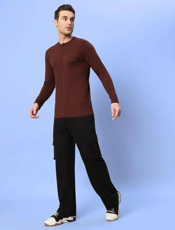 Image of Imsa Moda Light Fit Straight Fit Cargo Track Pant for Men | Lower for Men | Gym Trackpants