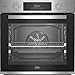 Beko BBIS12301XE b300 Einbau-Backofen 72 Liter, Multifunktionsofen mit 9 Funktionen, AeroPerfect, SteamAdd-Dampffunktion, SteamShine Reinigung, versenkbare Knebel, Edelstahl