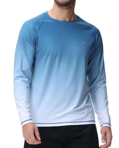 Satankud Men's UPF 50+ Rash Guard Swim Shirts Short/Long Sleeve Sun Protection Summer Beach Hawaiian T-Shirt2