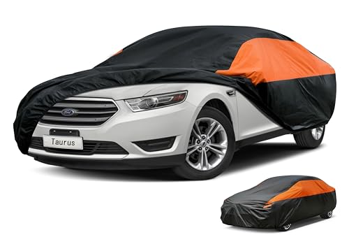 Image of GUNHYI Ford Car Cover Custom Fit Ford Taurus Waterproof All Weather for Automobiles, Lightweight Full Exterior Cover Outdoor Sun UV Rain Dust Snow Wind Protection.