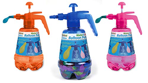 alldoro 60200 Pumpe für Wasserbomben oder Luftballons, für Kinder ab 8 Jahren - Ballonfüller mit 1,5 L Tank, Knotenhilfe und 250 Ballons