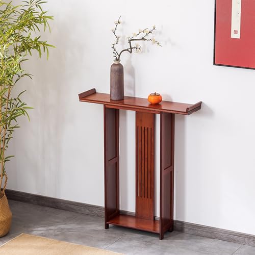 Consola estrecha de 120 cm con bordes curvados y diseño antiguo tradicional 3