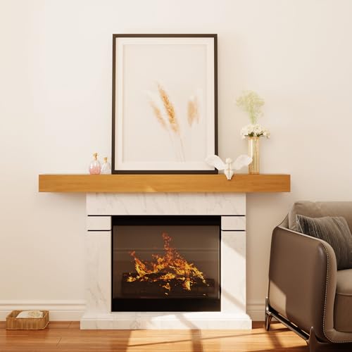 LAUSAINT HOME Fireplace Mantel, 72 Inch Solid Floating Mantel Shelf