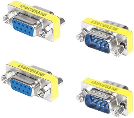 Top-Longer Rs232 Serial Cable 9 Pin DB9 Female to Female / Male to Male Gender Changer Coupler Adapter Connector Pack of 4