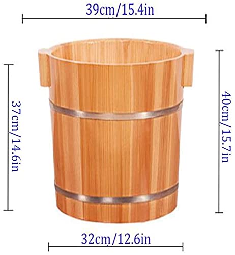 Spa de pies de madera de abeto portátil 40 cm miniatura 3
