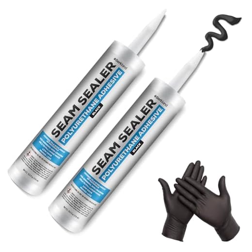 [2-Pack] Black Polyurethane Seam Sealer Automotive Compound Kit - Durable & Flexible Auto Body Filler - Seam & Joint Compound for Bare, Primed or Painted Surfaces - Automotive Seam Sealer [Black]