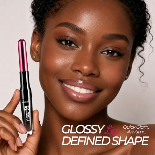 Image of LANGMANNI 2-in-1 Lip Liner & Gloss Duo,Shade 05 Soft Rose Mauve