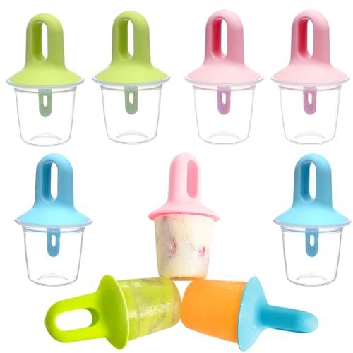 CEWROM Eisformen Eis am Stiel, 6 Stück Eis am Stiel Formen Wiederverwendbar, DIY Eis am Stiel Formen, Kleine Kunststoff Eisbehälter, Mini Eisformen Kinder, DIY Eisform für Kinder und Erwachsene CEWROM Eisformen Eis am Stiel, 6 Stück Eis am Stiel Formen Wiederverwendbar, DIY Eis am Stiel Formen, Kleine Kunststoff Eisbehälter, Mini Eisformen Kinder, DIY Eisform für Kinder und Erwachsene