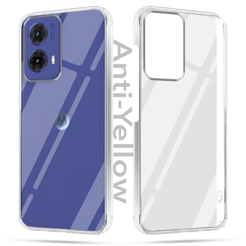 Image of Jkobi Lifetime Anti-Yellow Clear Back Cover Case for Motorola Moto G85 5G (Sleek Hard Crystal | Shockproof and Camera Protection)