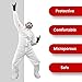 Zimchado Hazmat Paint Suit Plus Full Face Respirator Mask And Anti Fog Protection Goggles Full Body Suit Production 6 Sizes + Gloves and Ear Plugs Under The Mask Gas (XX-Large)