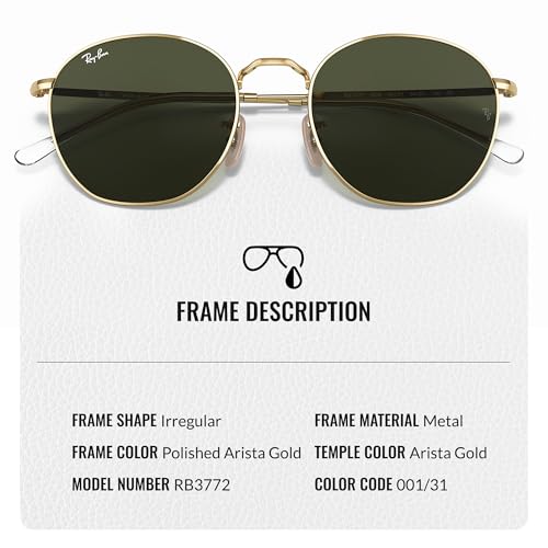 Ray-Ban RB3772 ROB Square-Round Shaped Sunglasses for Men & Women with Official RAYBAN Eyewear Kit3