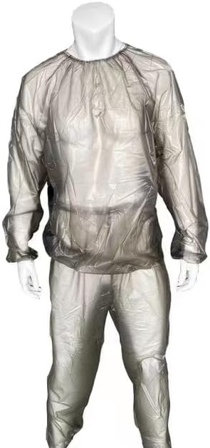 Heavy Duty Sauna Suits for Women Men Weight Loss Exercise 2 Piece Transparent Sweat Suit - Image 2