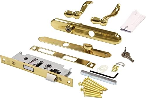 Larson Certified Storm Door M2 Mortise Brass Handle Set, Storm Door