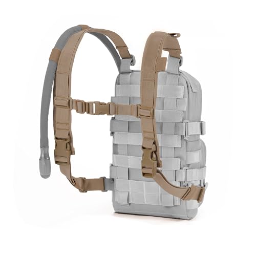 CLTAC Universal Adjustable Shoulder Straps Mini Hydration Pack Backpack Carrier Lite Tactical Backpack Replacement Straps with Sternum Strap (Brown)
