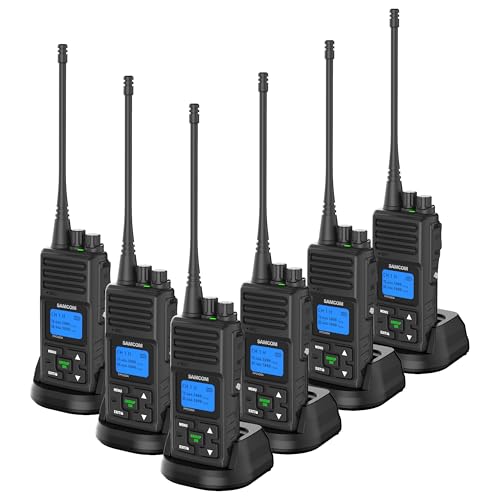 Image of Upgrade SAMCOM FPCN30A Two-Way Radios Long Range, Walkie Talkies for Adults, 2 Way Radio with Progrmming Cable, Walkie Talkie Rechargeable with Earpiece for Business School(6 Pack)