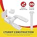 White Plastic Toilet Seat Hinge Replacement with Bolts Screw and Nuts