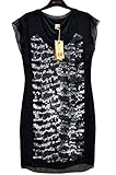 Siehe Beschreibung BOSS Hugo Orange Kleid Frau AFETA1 50233001 Seide Schwarz mit Pailletten Gr. 38