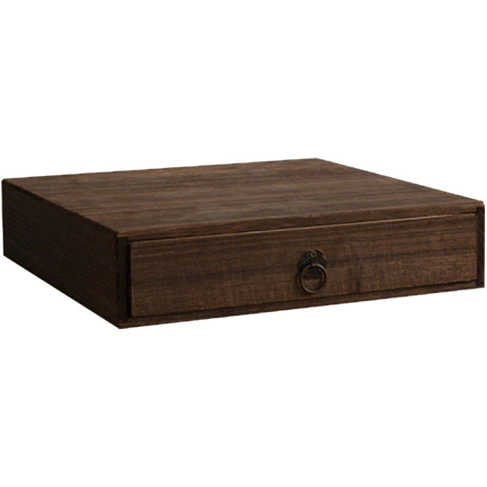Boîte À Thé en Bois avec Tiroir, Organiseur De Rangement pour Thé PU, Idéal pour Les Amateurs De Thé PU