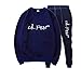 Produktbild Lil Peep Shirt Outfit Kleidung Set Damen Casual Pullover + Sporthose Langarm Kapuzensweatshirt Navy XL