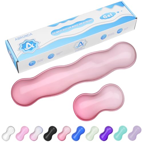 ABRONDA Gel Wrist Rest for Keyboard and Mouse, Wrist Rest for Keyboard, Mouse Wrist Support, Pain...