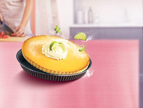 Tefal PerfectBake Moule à tarte 30 cm, Revêtement antiadhésif sûr, Aluminium 100% recyclé, Fabriqué en France, Chocolat J5542102