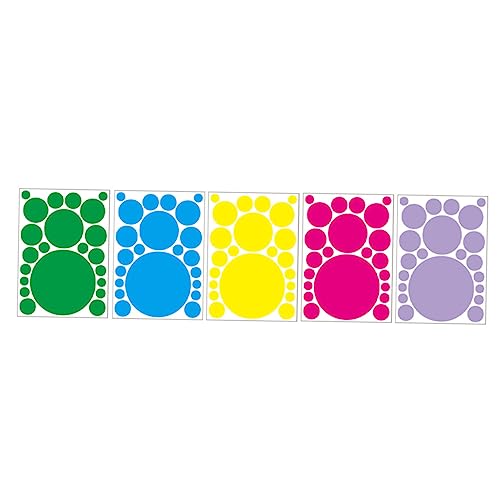 MOTHNUR 5Hojas Calcomanías de Pared Autoadhesivas para Sábanas de Decorativas Colores Vibrantes para Habitaciones Infantiles