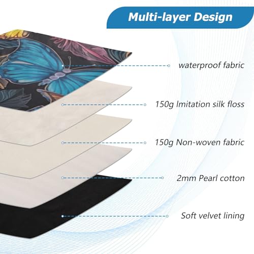 Funda para laptop 13-14 pulgadas impermeable mariposas miniatura 4