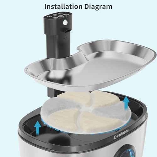 6Pcs Hundebrunnen-Filter, kompatibel mit Dwarfuarm 5L Haustier-Wasserbrunnen