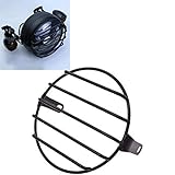 TUINCYN Motorrad 6 1/2 Zoll Scheinwerfergitter Retro Motorrad Side Mount Scheinwerfer Abdeckung Maske Mesk 160mm-170mm für die meisten Motorräder Cruiser Chopper Bobber Old School Cafe Racer