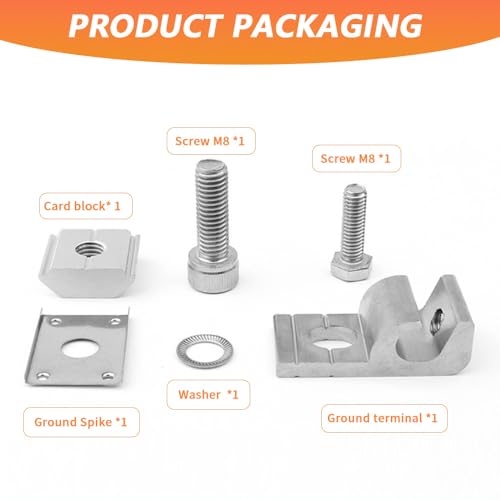 10 Stück Solarpanel Erdungsclips,Solarpanel Erdungsklemme Solarmodul Halterung Erdungsklemme für PV Modul Solarmodul Halterung Aluminium PV Anlage Solaranlage für Dach Balkonkraftwerk