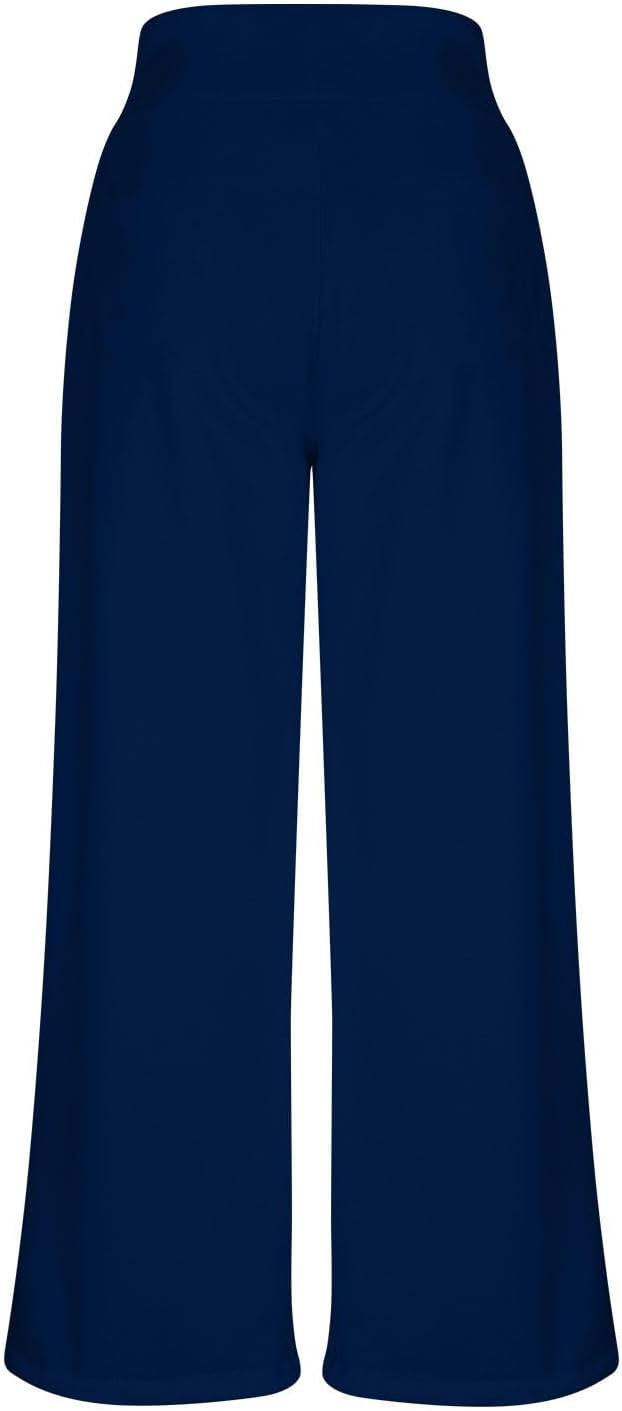 Pull on Sweatpants for Women Comfort Lightweight Elastic Waist Wide Leg Casual Pants Loose Baggy Cozy Trousers
