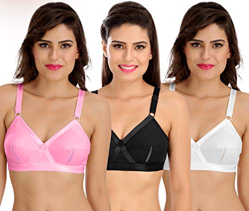 Image of SONA Perfecto Plus Size Cotton Bra for Woman Full Coverage Pack of 1