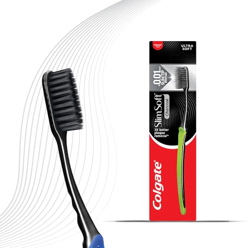 Image of Colgate Toothbrush - Slim Soft Charcoal Soft Bristles - 1 Piece, Black, (1611634)