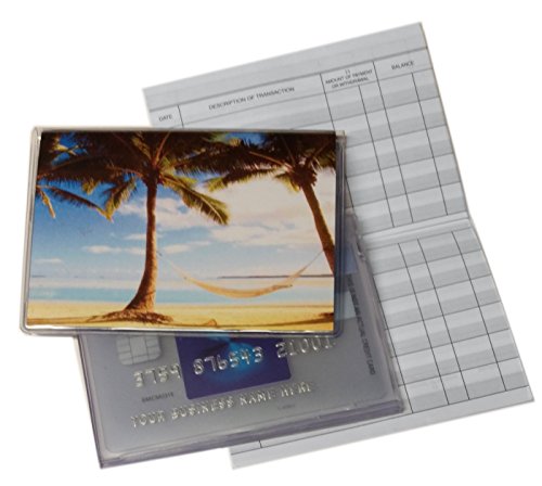 RFID ArmorShield-Protected Beach Debit Credit Card Holder Cover w/Register & Photo Insert