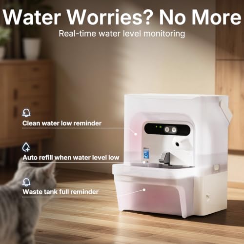 Image of PETKIT Eversweet Ultra Cat Water Fountain with AI Camera, Wastewater Separation Filterless 169fl oz /5L Automatic Dog Water Fountain for Small Dogs, 5G WiFi 140‌Wide-Angle Lens App Control