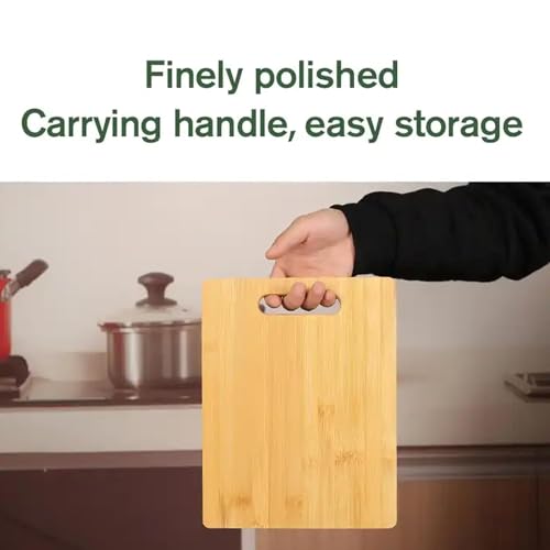 Image of Wood Chopping Cutting Board for Kitchen Natural Wood Vegetables, Fruits & Cheese, BPA Free, Eco-Friendly, Anti-Microbial, Durable and Easy to Clean