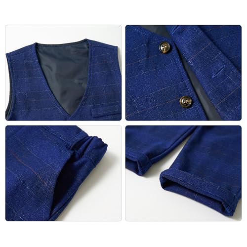 Image of Volunboy Toddler Suit Boys Formal Wedding Guest Dress Outfit | graduation dress clothes, gentleman ring bearer bowtie outfit, back-to-school pants set, birthday photoshoot dressy outfit