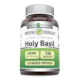 Amazing Formulas Holy Basil Extract 4:1 Supplement | 500 Mg Per Serving | 120 Capsules | Non-GMO | Gluten Free | Made in USA