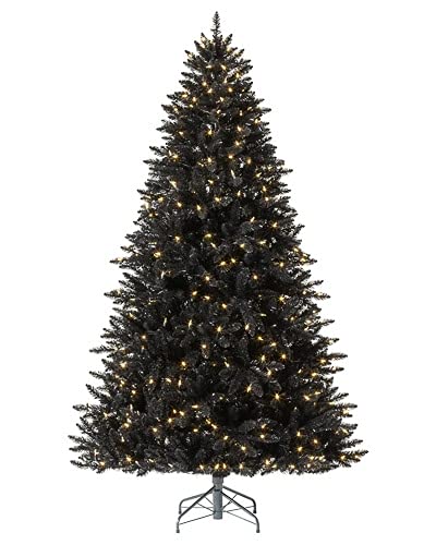 Treetopia Luxe Black Beauty 7 Foot Artificial Prelit Full Bodied Christmas Tree Holiday Decoration with White LED Lights, Premium Stand and Foot Pedal Treetopia Luxe Black Beauty 7 Foot Artificial Prelit Full Bodied Christmas Tree Holiday Decoration with White LED Lights, Premium Stand and Foot Pedal