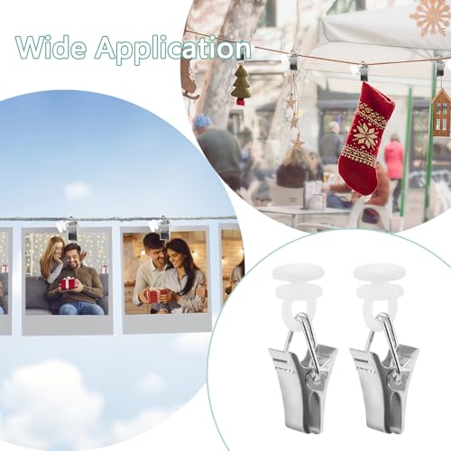 Vorhang Clips,60 Stück Vorhang Klammern，Gardinenklammern,Gardinenröllchen Vorhangklammern, Metall Gardinengleiter für Gardinenschiene, Duschvorhänge, Türvorhänge(Vorhang Clips A)